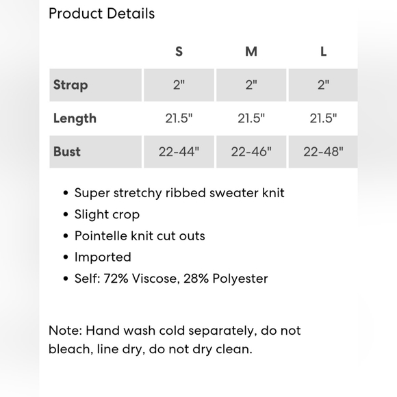 Sweater Knit Crossed Halter Tank Top Medium - Picture 5 of 5